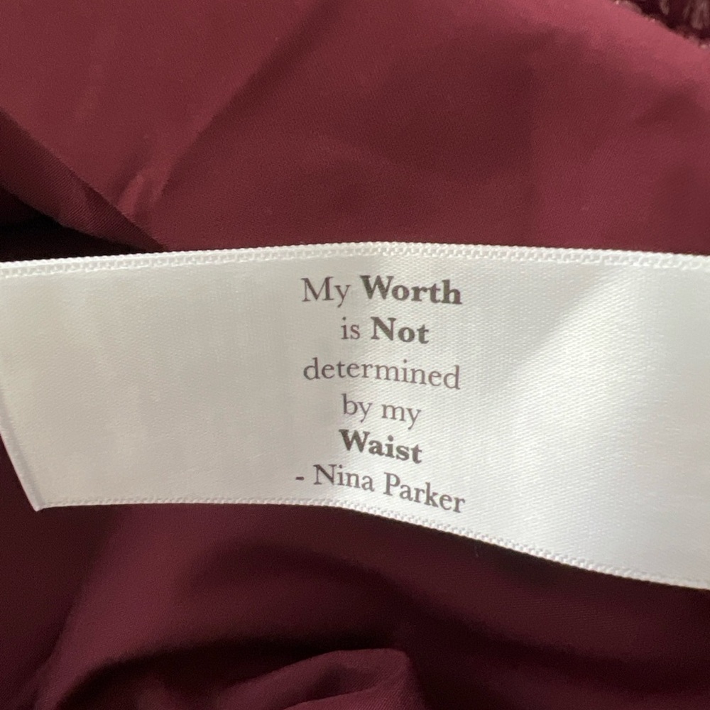 Nina Parker x Macy’s Burgundy Faux Leather Wrap Skirt | NWT - Picture 8 of 10